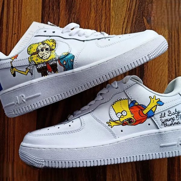 Homer Cosplay Halloween Custom Air Force 1