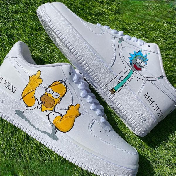 Homer X Rick Custom Air Force 1