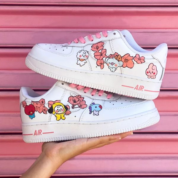 BT21 Pink Style Custom Air Force 1