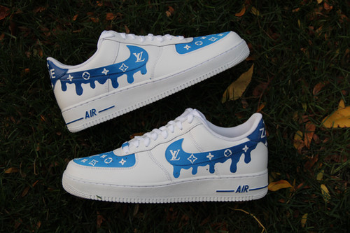 Icy Blue Drip Custom Air Force 1