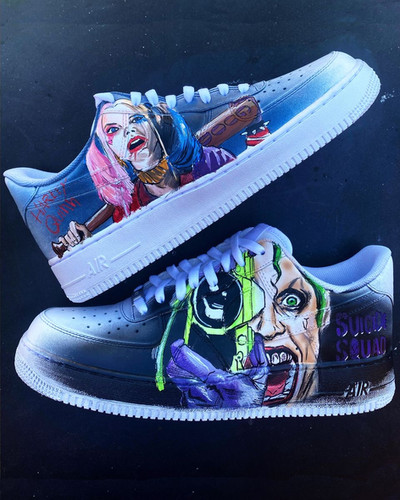 Joker Harley Themed Custom Air Force 1