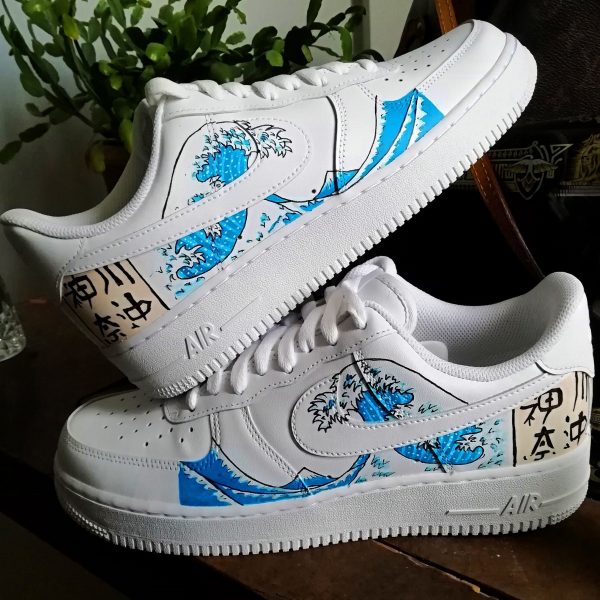 Kanagawa Wave Handmade Custom Air Force 1