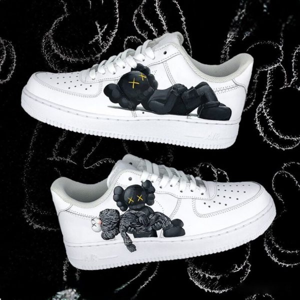 Kaws Black Painted Custom Air Force 1