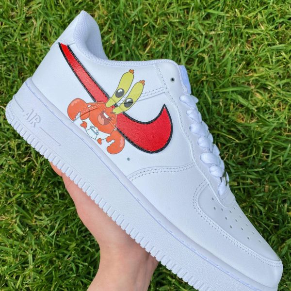 Krabs Red Swoosh Custom Air Force 1