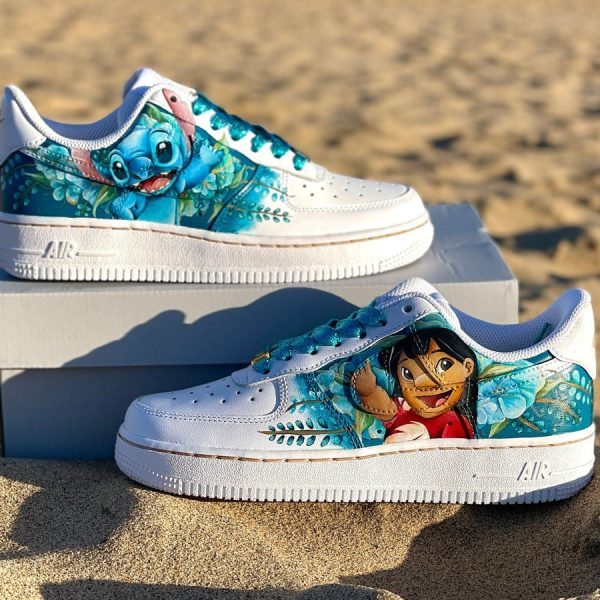 Lilo Stitch Painted Custom Air Force 1