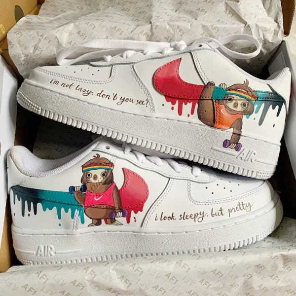 Funny Sloth Custom Air Force 1