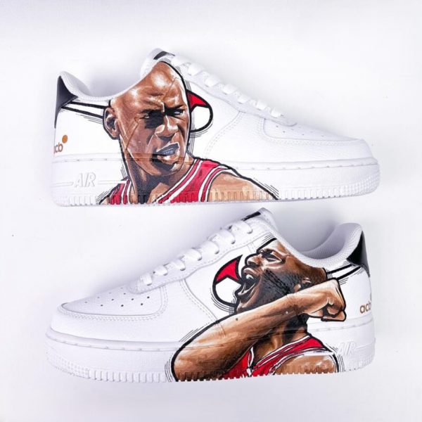 Michael Jordan Painted Custom Air Force 1