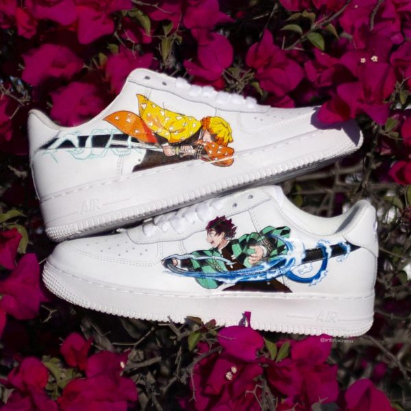 Tanjiro Zenitsu Handmade Custom Air Force 1