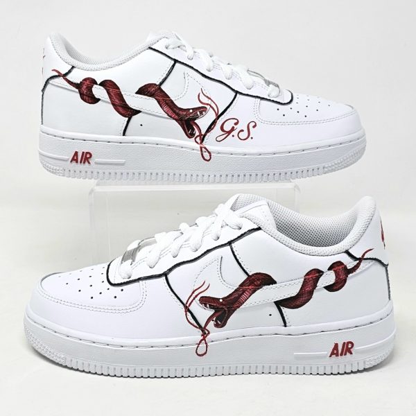 Red Snake Swoosh Custom Air Force 1