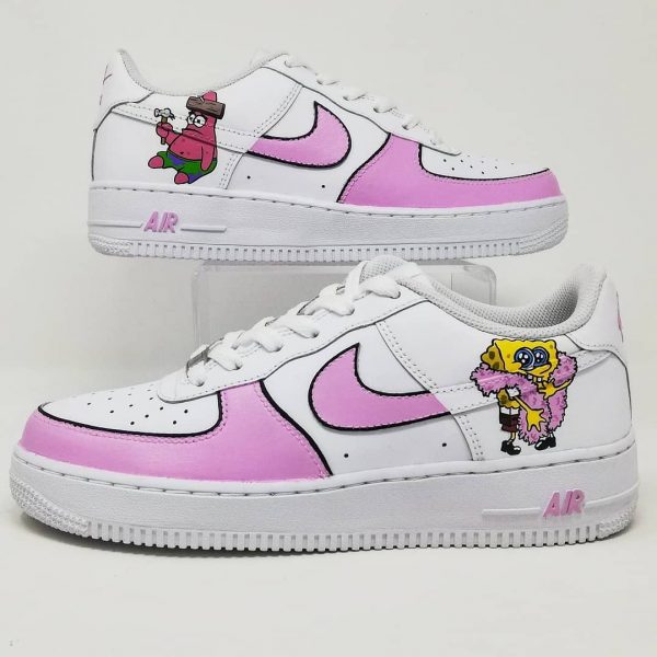 Spongebob Pink Custom Air Force 1