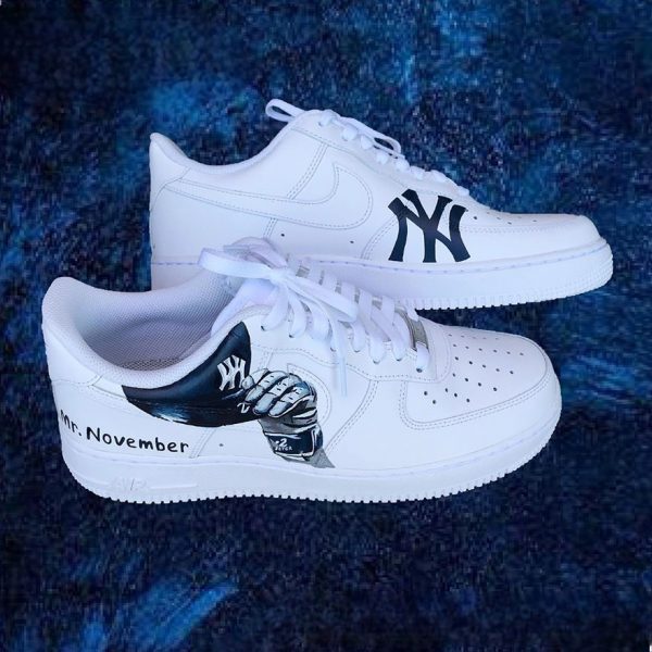 NY Yankees Painting Custom Air Force 1