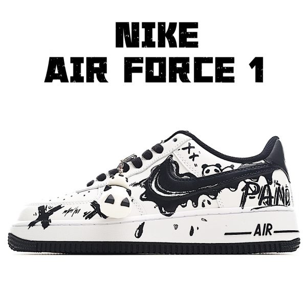 Black White Panda Custom Air Force 1