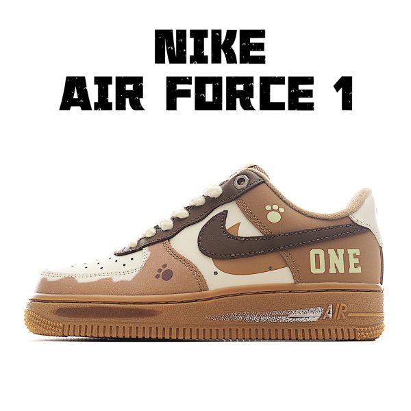 Brown Cream White Custom Air Force 1