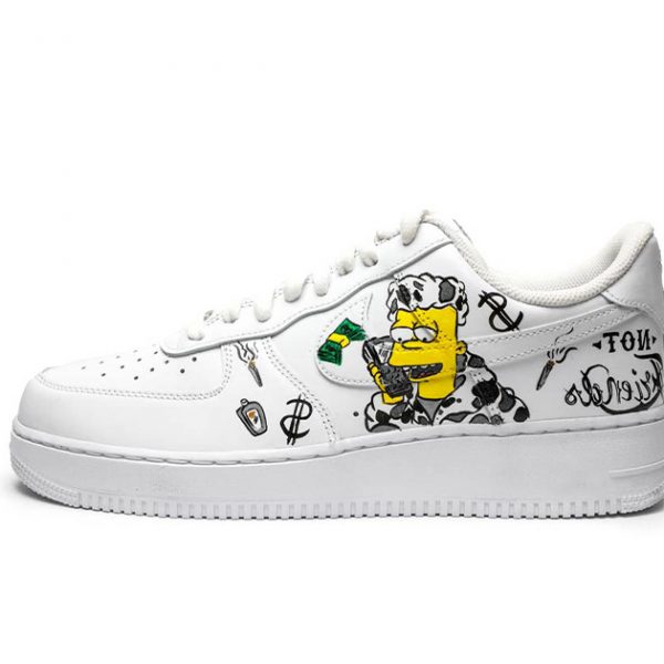 Bart Simpson Painting Custom Air Force 1