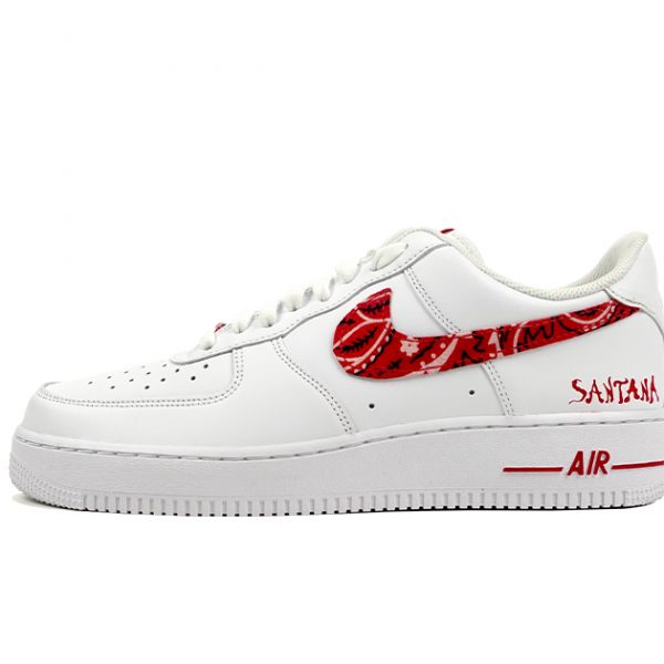 Red Bandana Swoosh Custom Air Force 1