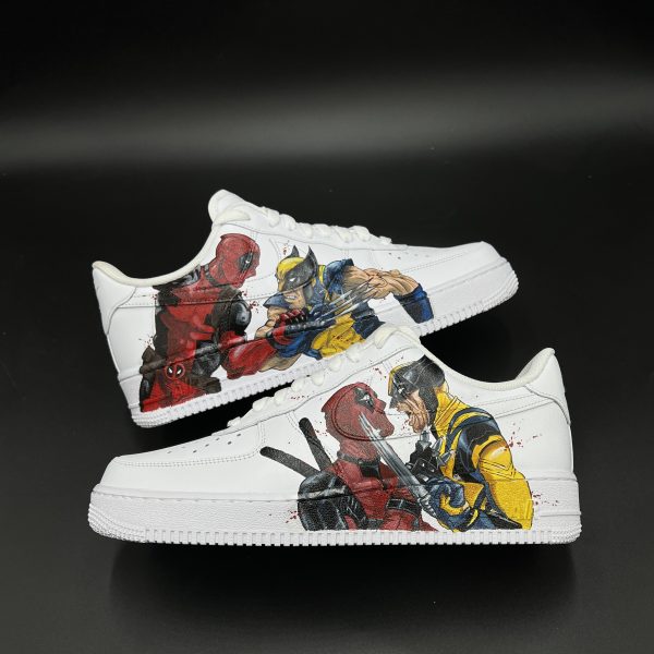 Deadpool Wolverine Painted Custom Air Force 1