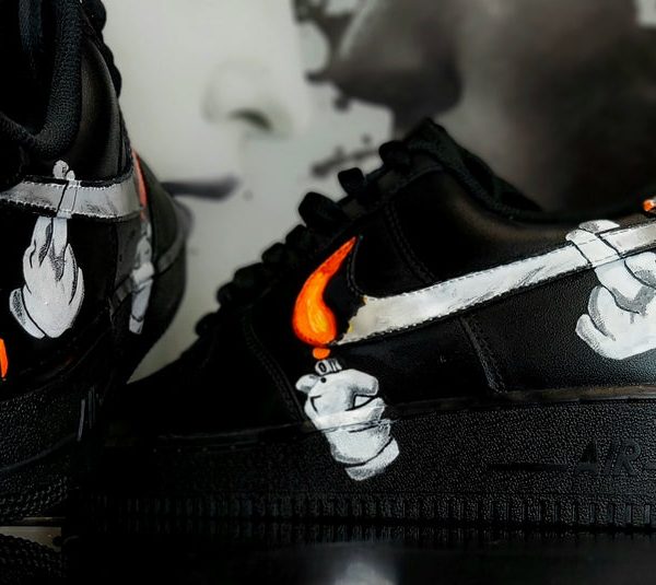 Smoke Black Custom Air Force 1