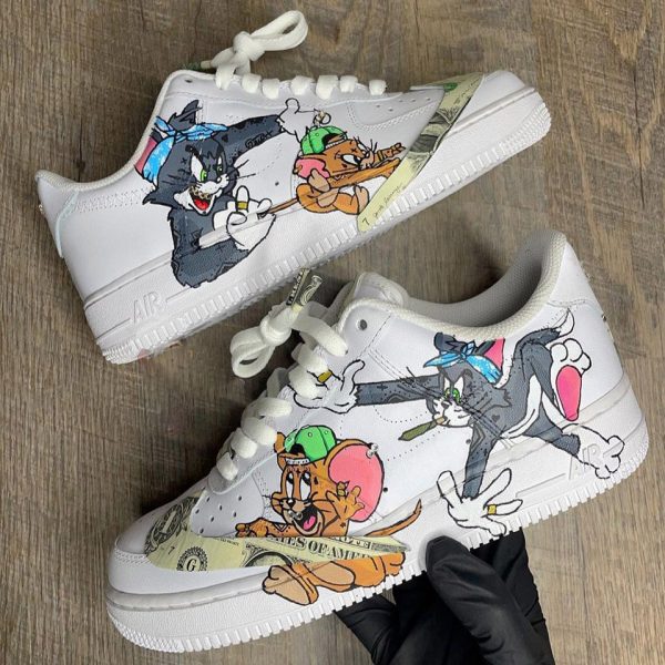 Tom And Jerry Dollars Custom Air Force 1