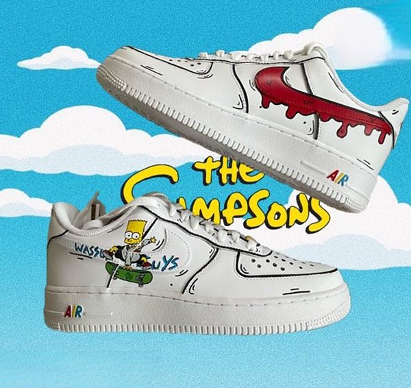 Drip Bart Skateboard Custom Air Force 1