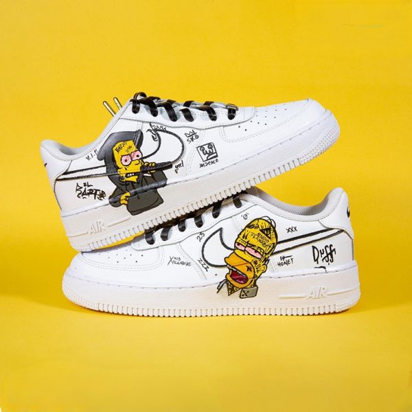 Bart Homer Simpsons Custom Air Force 1