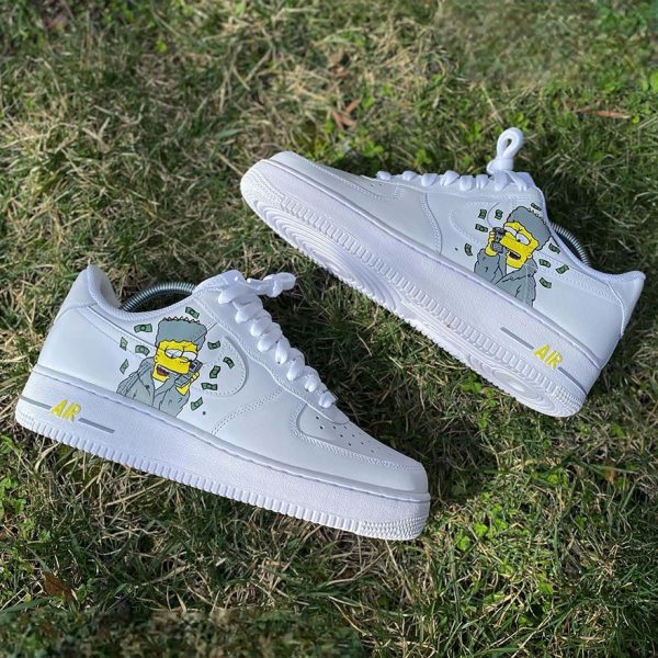 Simpsons Grey Custom Air Force 1