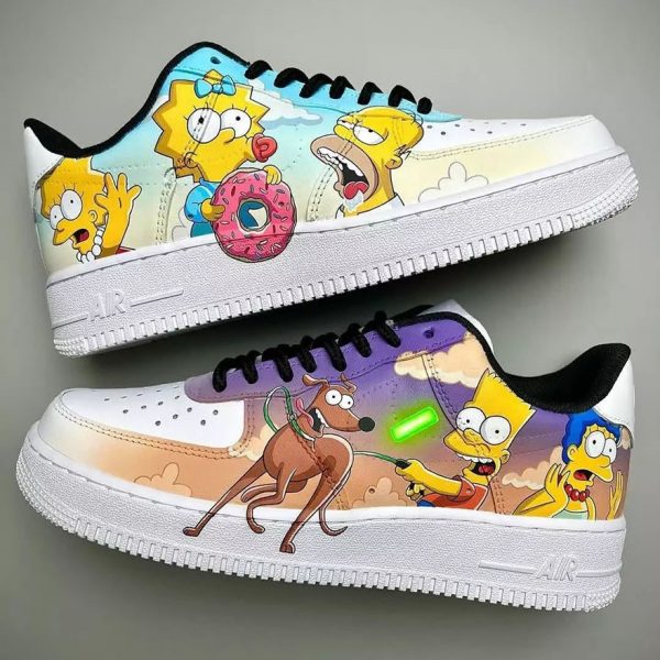 Simpsons Cut Swoosh Custom Air Force 1