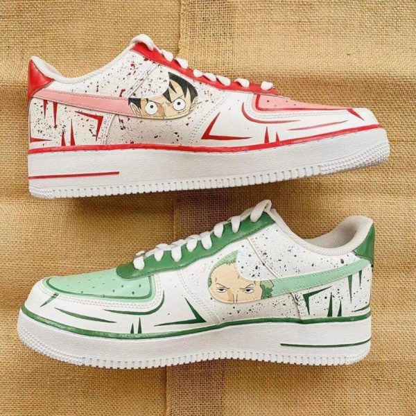 Luffy Zoro Handmade Custom Air Force 1