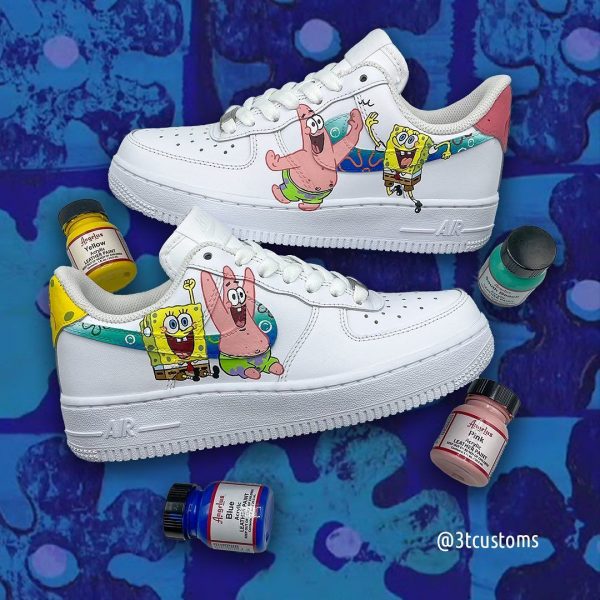 Patrick Spongebob Painting Custom Air Force 1