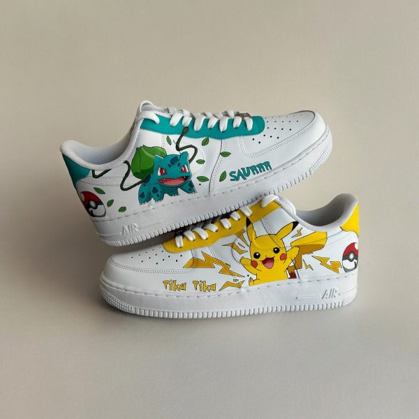 Pikachu X Bulbasaur Custom Air Force 1