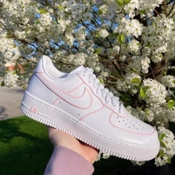 Pink Outline Custom Air Force 1