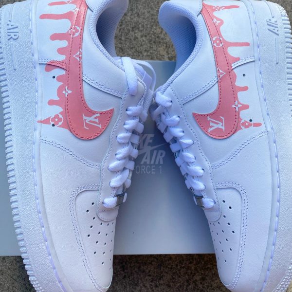 Pink Pattern Drip Custom Air Force 1