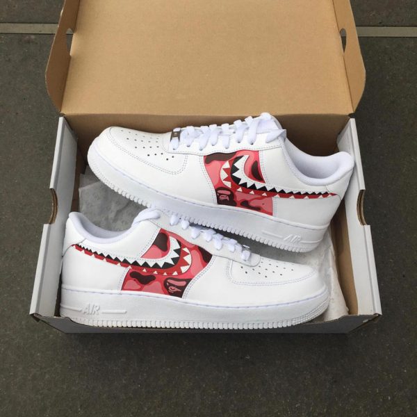 Pink Shark Camo Custom Air Force 1