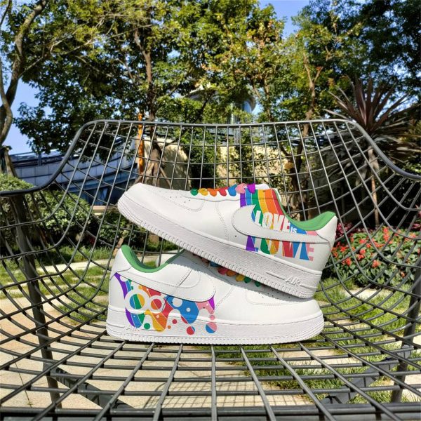 Rainbow Pride Doodle Custom Air Force 1