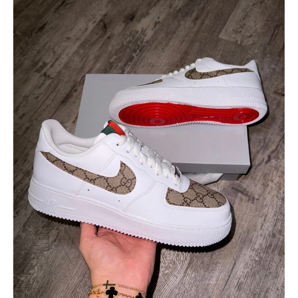 Red Bottom Gucci Custom Air Force 1