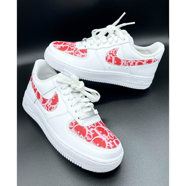 Red Gucci Pattern Custom Air Force 1