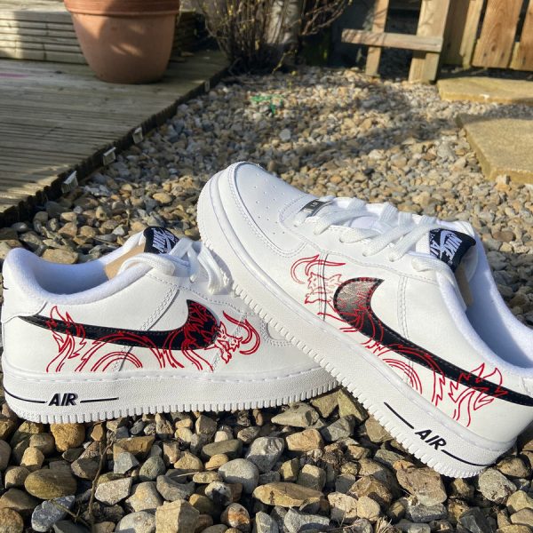 Red Dragon Doodle Custom Air Force 1