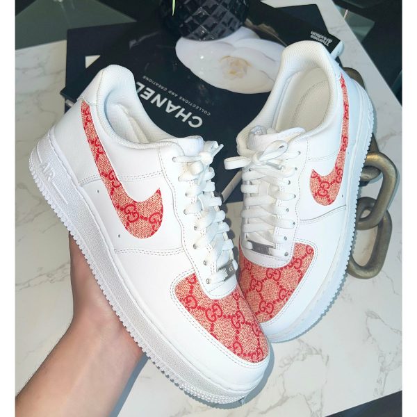 Red Dior Design Custom Air Force 1