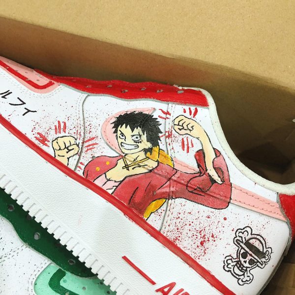 Red Luffy Painting Custom Air Force 1