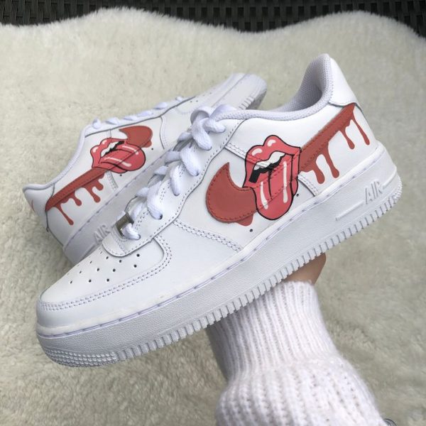 Red Tongue Doodle Custom Air Force 1