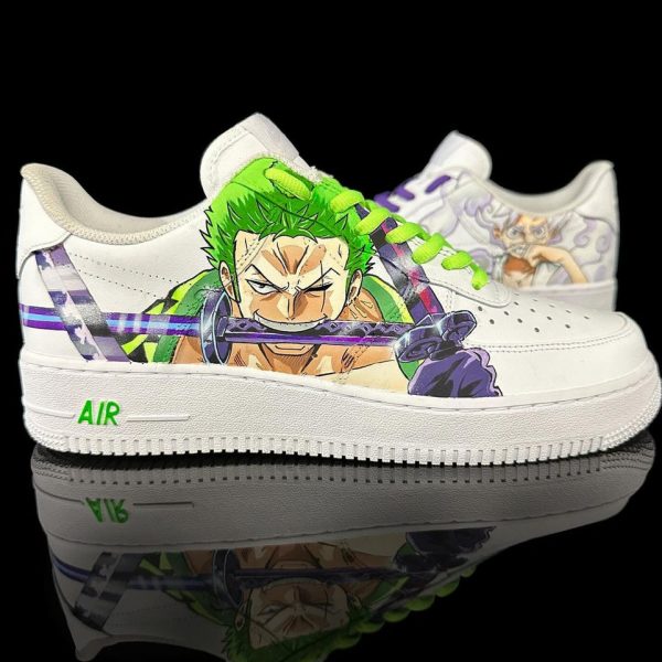 Roronoa Zoro Painted Custom Air Force 1