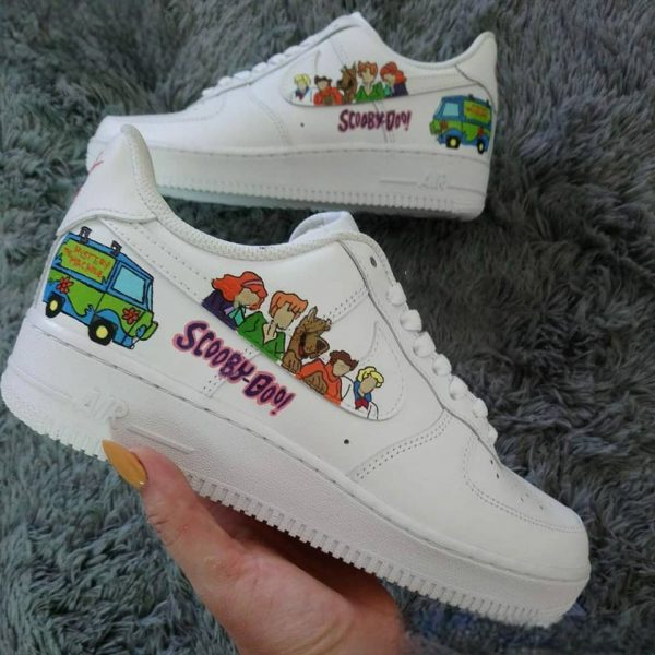 Scoobydoo Swoosh Painted Custom Air Force 1