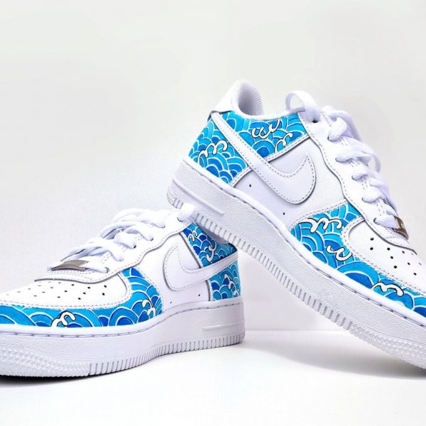 Sea Wave Pattern Custom Air Force 1