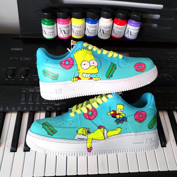 Simpsons Bart Homer Custom Air Force 1