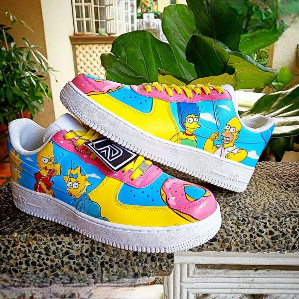 Simpsons Blue Yellow Custom Air Force 1