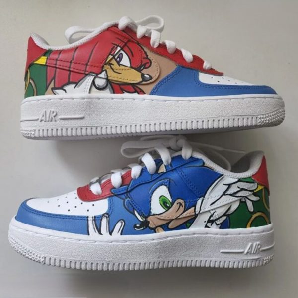 Sonic Full Painted Custom Air Force 1