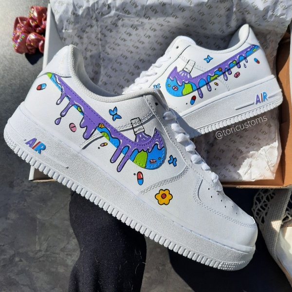 Spilled Graffiti Swoosh Custom Air Force 1