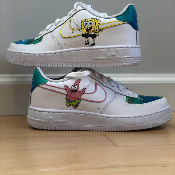 Spongebob n Patrick Custom Air Force 1