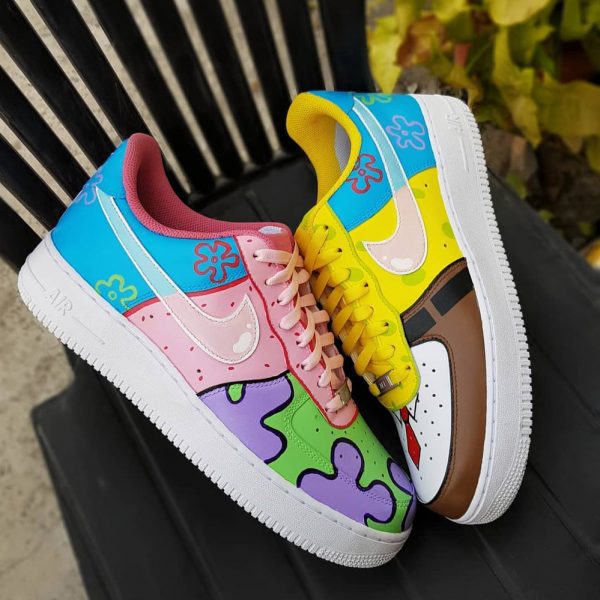 Spongebob Coloring Custom Air Force 1