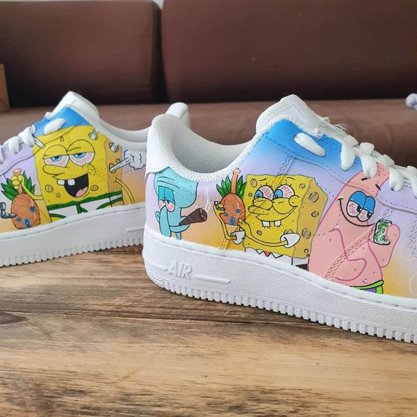 Spongebob Painted Custom Air Force 1