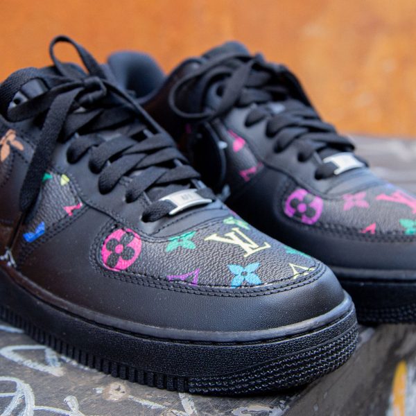 LV Black Monogram Custom Air Force 1